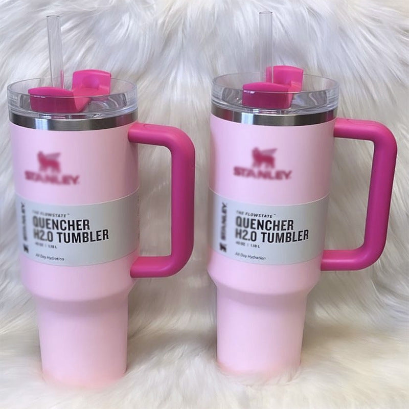 40oz 2nd Generation Stanley Car Cup, Thermos Cup Handle Stanley 40oz Giant Ice Cup Big Belly