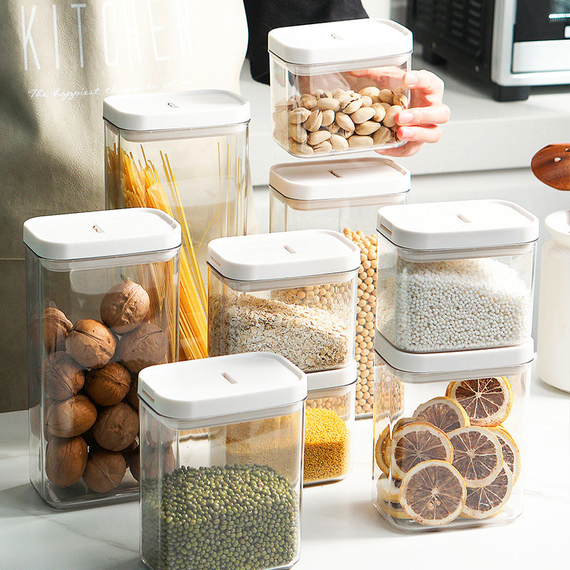 Sealed Jar, Transparent Plastic Acrylic Food Grade Kitchen Storage, Snack Tea Grain Jar, Storage Jar