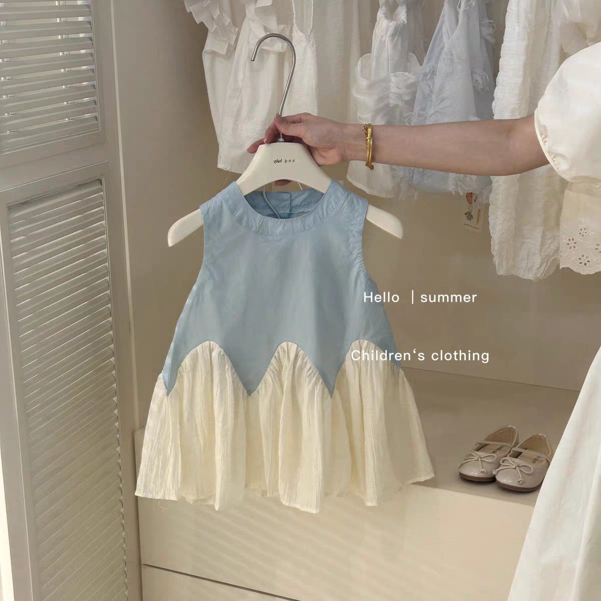 Sweet Little Si Baby Summer New Dress 2026 Girls' Embroidered Tulip Skirt Stylish Baby Girl Vest Dress