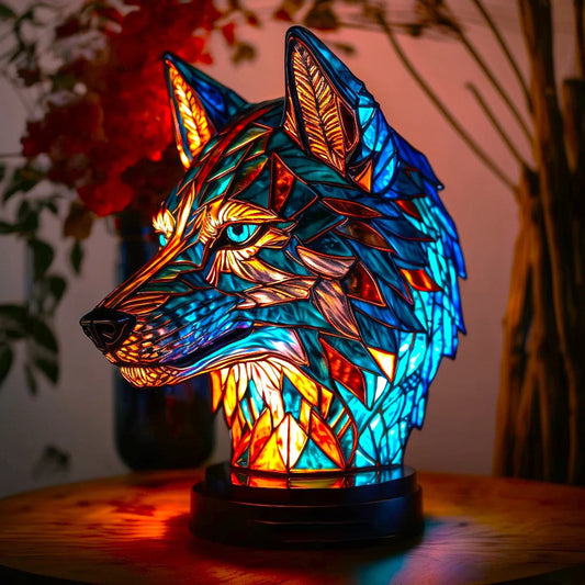 Cross-border New Retro Animal Night Light, Home Decoration Dyed Resin Craft, Home Holiday Party Decoration Table Lamp