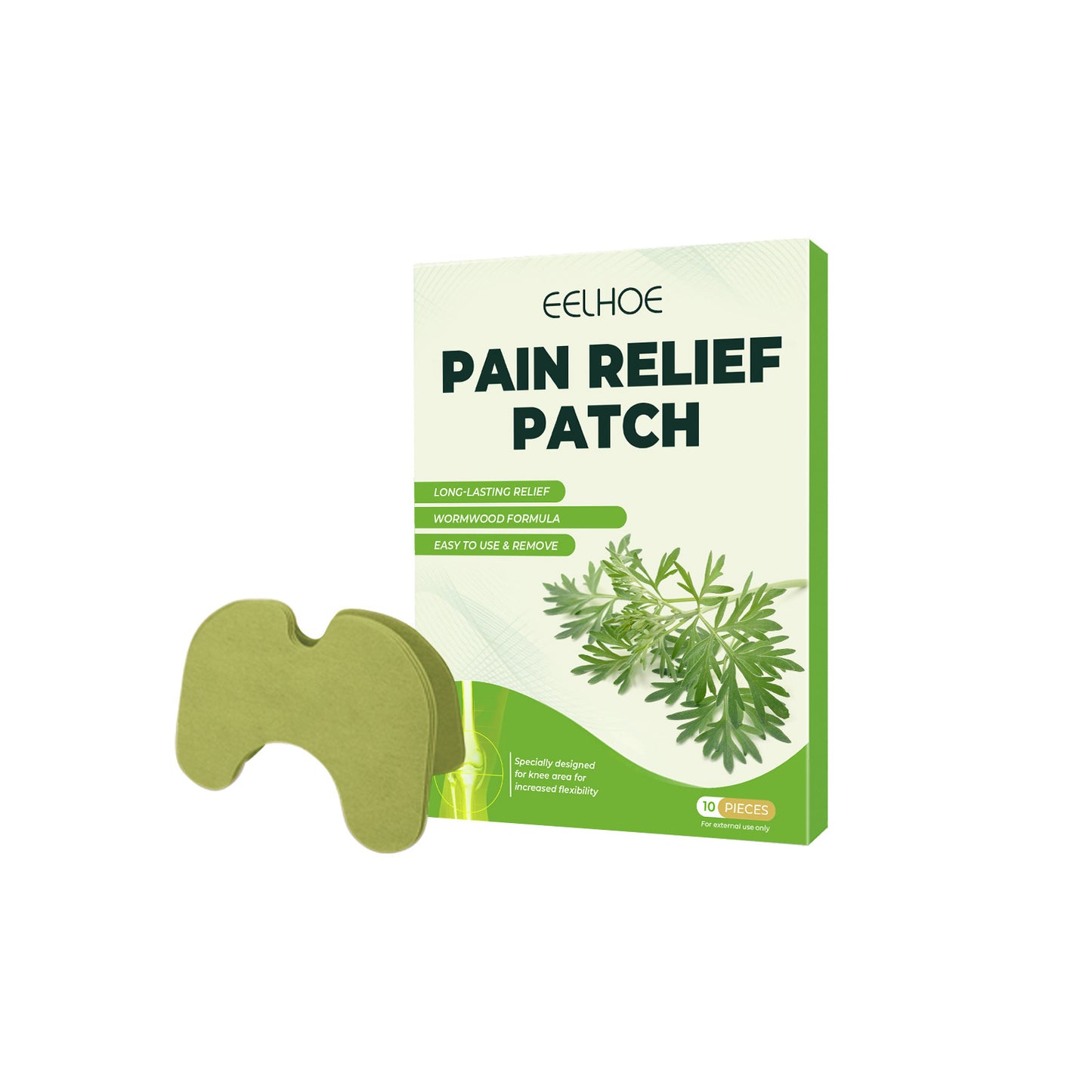 EELHOE Mugwort Leg Pain Relief Patch To Relieve Joint Pain In The Lumbar Spine, Cervical Spine, Knees and tendons