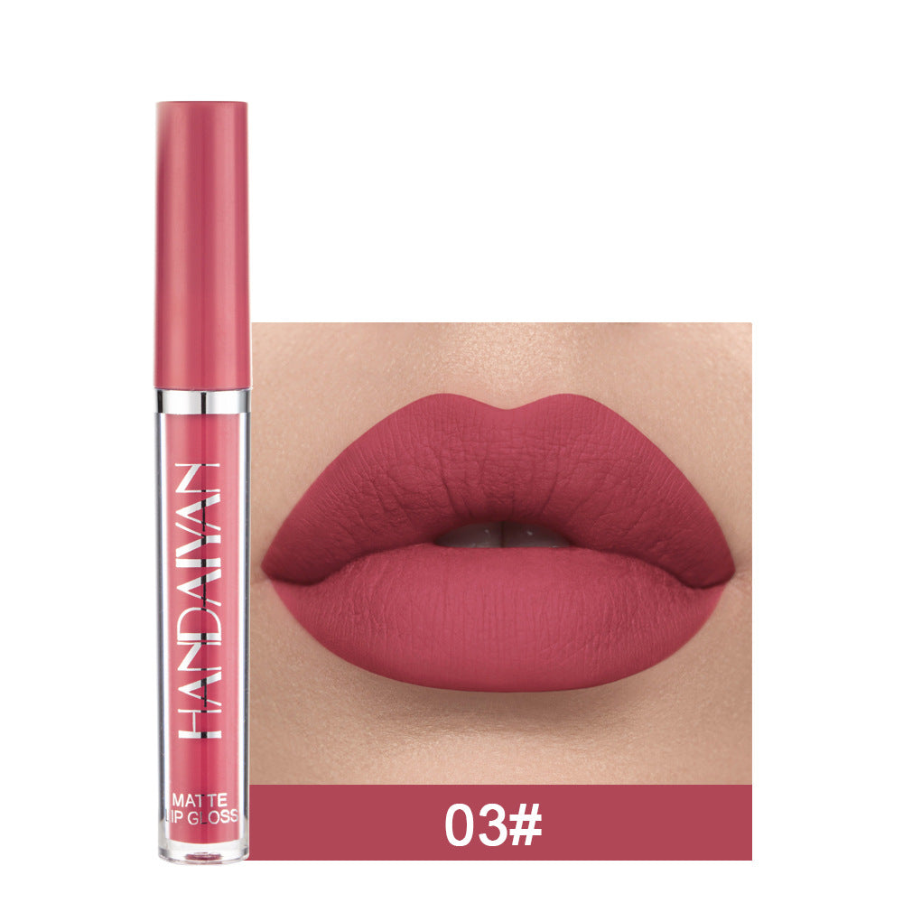 Spot cross-border lip glaze lip gloss lipstick handaiyan single matte small lip gloss long-lasting moisturizing not easy to stain cup
