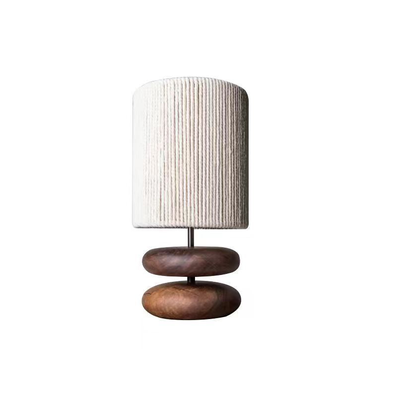 Wabi-sabi Style Solid Wood Table Lamp Designer Creative Walnut Color Living Room Study Bedroom Bedside Japanese Retro Table Lamp