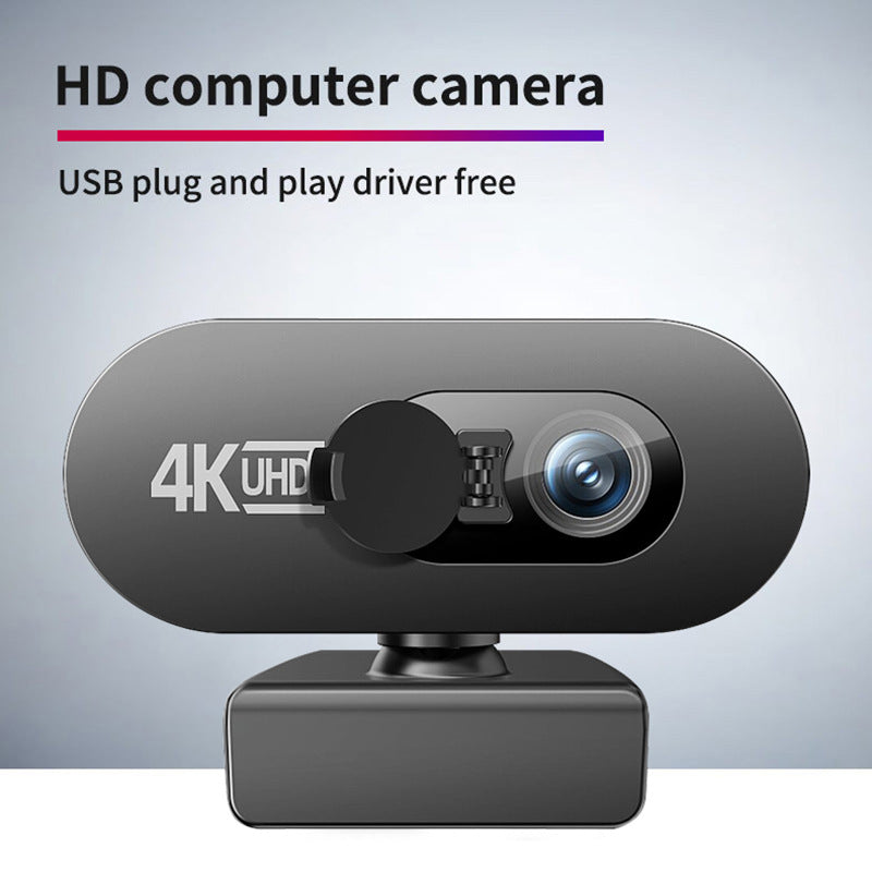 USB Network Computer Camera Smart Live Broadcast Protective Cover, 4k, 2k, 1080P Beauty Fill Light HD Webcam
