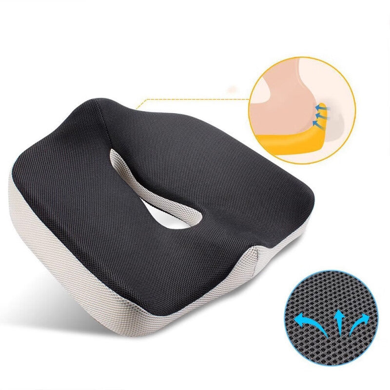 Office Seat Cushion, Perfect for Long Hours of Sitting, Memory Foam Chair Cushion, Thickened Seat Cushion for Students with Hemorrhoids, Buttock Cushion, and Lumbar Support