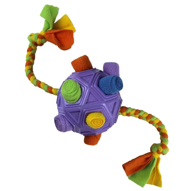 Cross-border pet hollow bite-resistant sniffing ball puzzle energy-consuming pet hidden food fried toy leaking food dog toy