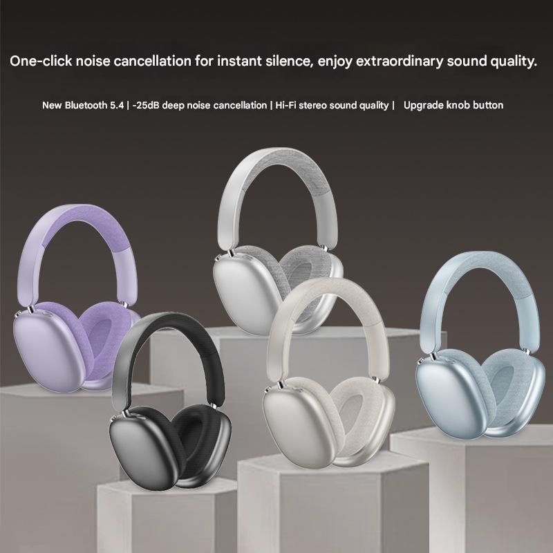 2026 New Patch Knob True Noise Cancelling Over-Ear Headphones, Bluetooth Wireless, Long Battery Life, Low Latency, Compatible with Mobile Phones
