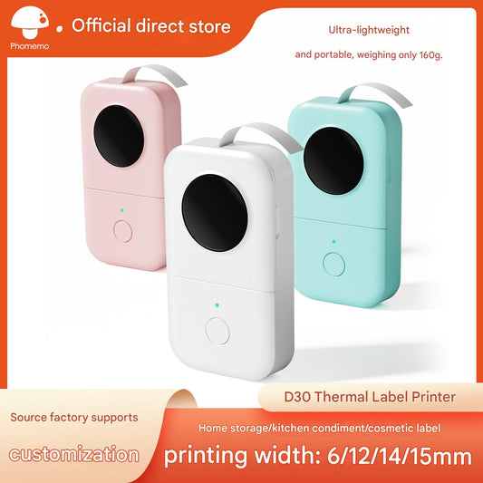PhomemoD30 Thermal Label Printer, Handheld Portable Home Wireless Bluetooth Mini Sticker Printer