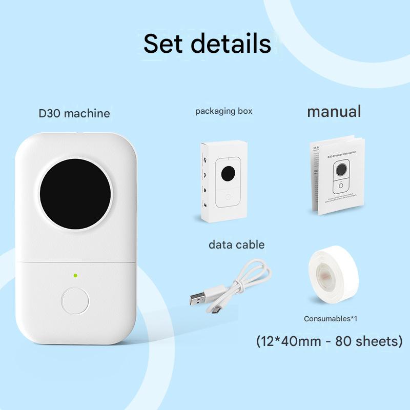 PhomemoD30 Thermal Label Printer, Handheld Portable Home Wireless Bluetooth Mini Sticker Printer