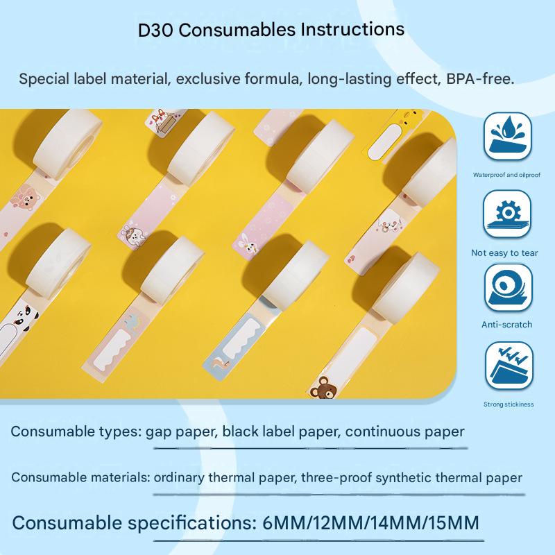 PhomemoD30 Thermal Label Printer, Handheld Portable Home Wireless Bluetooth Mini Sticker Printer