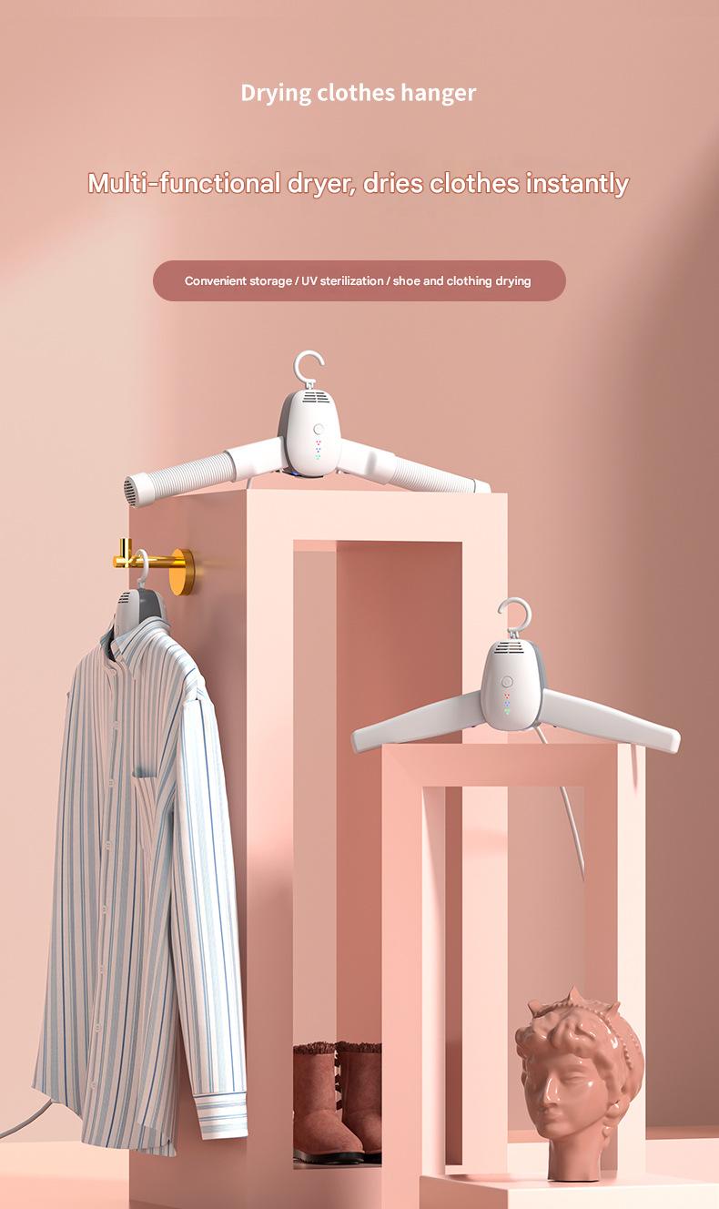 Portable Stacked Drying Clothes, Hanger Smart Home Small Smart Warm Air Quick-drying Dryer Clothes Air Dryer
