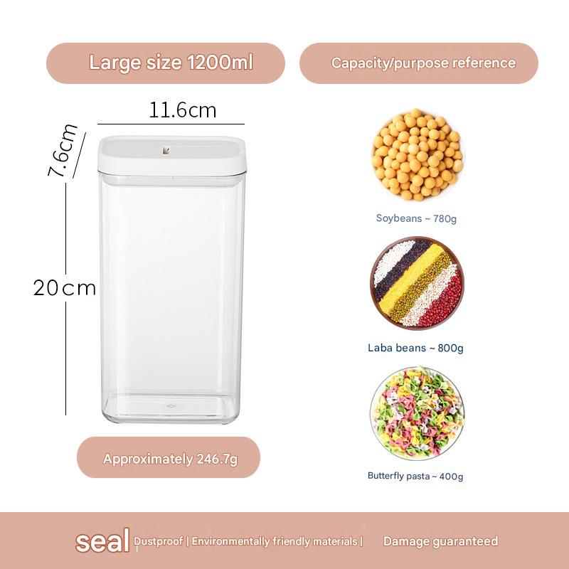 Sealed Jar, Transparent Plastic Acrylic Food Grade Kitchen Storage, Snack Tea Grain Jar, Storage Jar