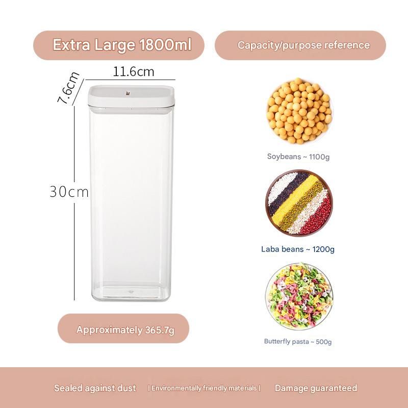 Sealed Jar, Transparent Plastic Acrylic Food Grade Kitchen Storage, Snack Tea Grain Jar, Storage Jar