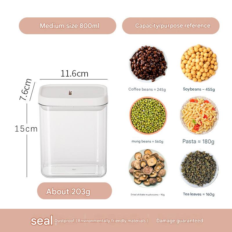 Sealed Jar, Transparent Plastic Acrylic Food Grade Kitchen Storage, Snack Tea Grain Jar, Storage Jar