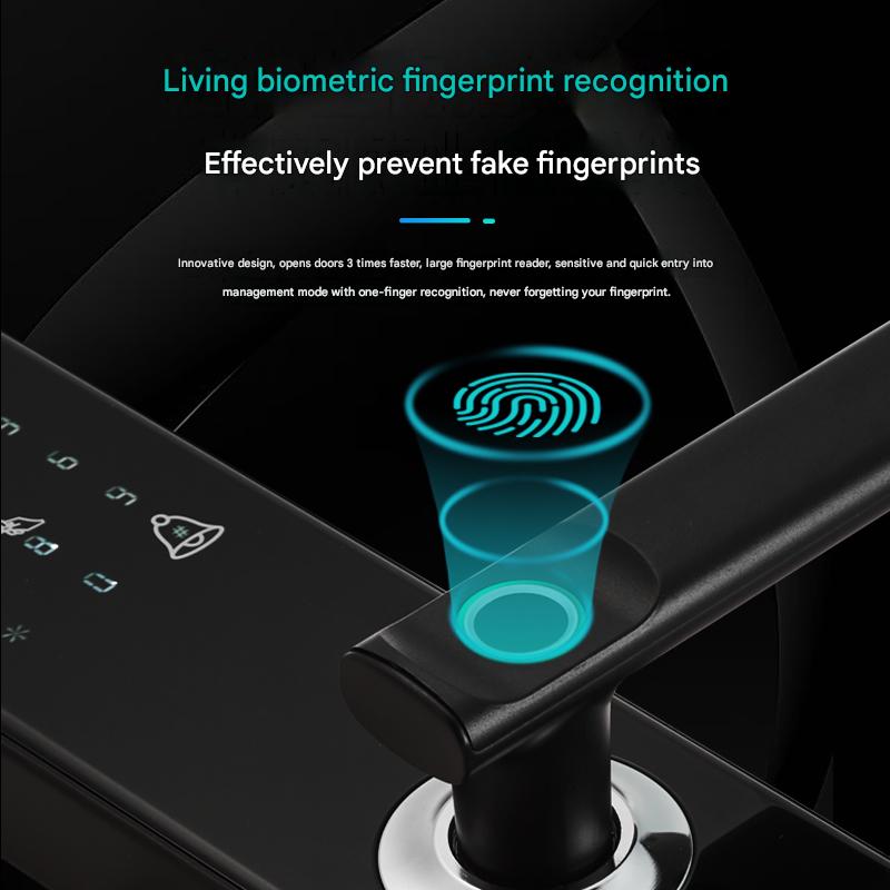 Semi-automatic Smart Lock, Home Anti-theft Door, Fingerprint Lock, Rental Apartment Password Lock, Handle To Open Electronic Door Lock