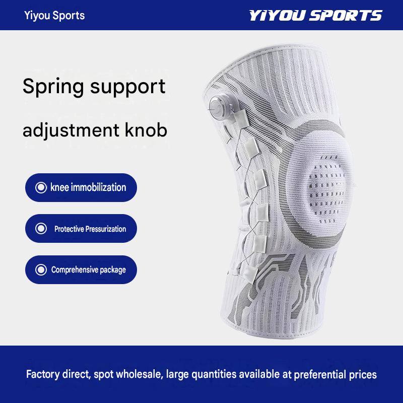 Cross-border Best-selling Product: Knob-operated Professional Sports Knee Pads for Men and Women, Including Basketball, Running, Football, and Badminton
