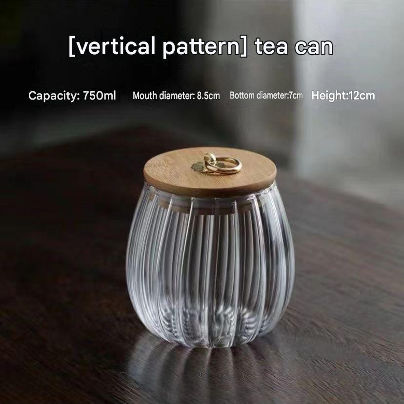 Striped Snack Jar, Petal-shaped Glass Tea Jar, Honey Bottle, Coffee Bean Storage Jar, Airtight Glass Container
