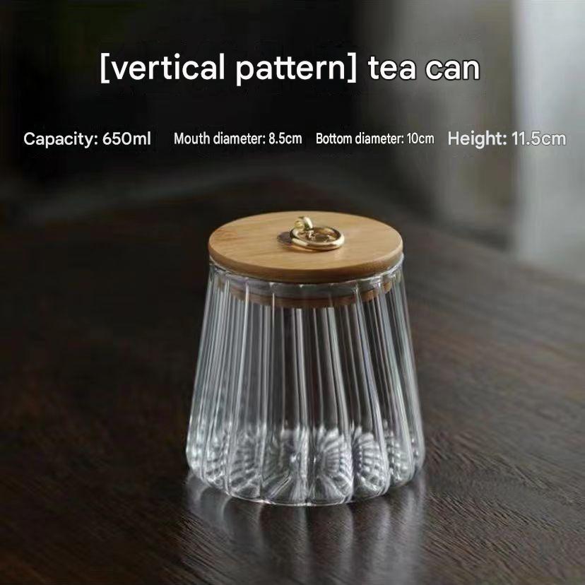 Striped Snack Jar, Petal-shaped Glass Tea Jar, Honey Bottle, Coffee Bean Storage Jar, Airtight Glass Container