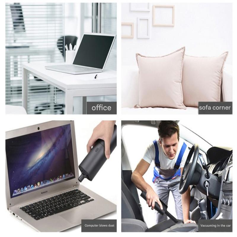 Wireless Car Vacuum Cleaner, Car Charging Mini Smart Home Multi-function Desktop Blowing and Suction Handheld Vacuum Cleaner