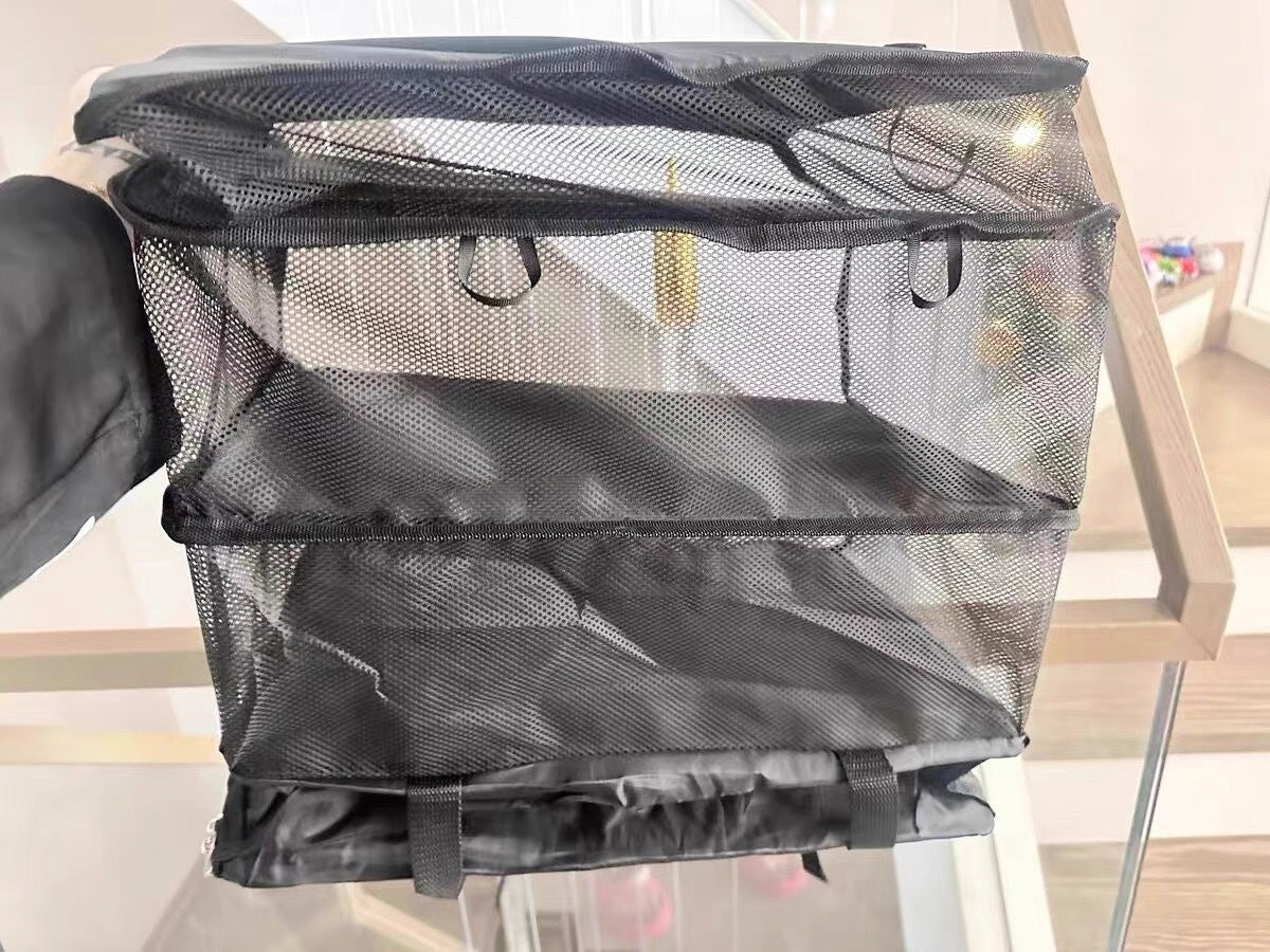 Hanging Large-capacity Clothing Storage Bag, Layered and Foldable, Portable Student Bag, Outdoor Travel Bag
