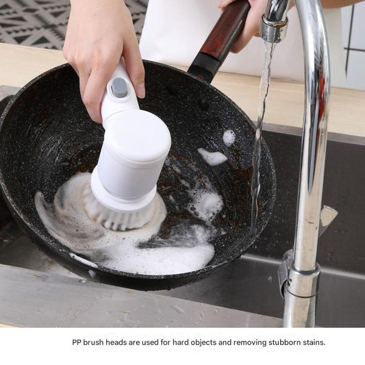 Multifunctional Brush Electric Cleaning Brush, Magic Brush, Kitchen Household Hand-held Dishwashing Brush, Pot Groove