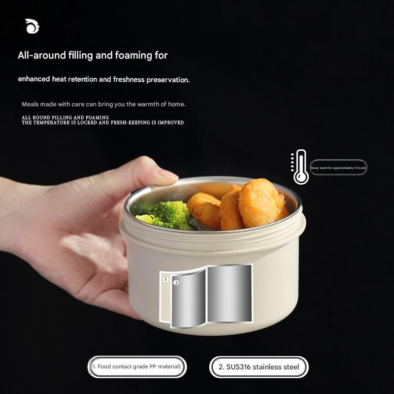 Stainless Steel Insulated Lunch Box For Office Workers, Microwaveable Large-capacity Heating Special Lunch Box, Multi-layer Lunch Box