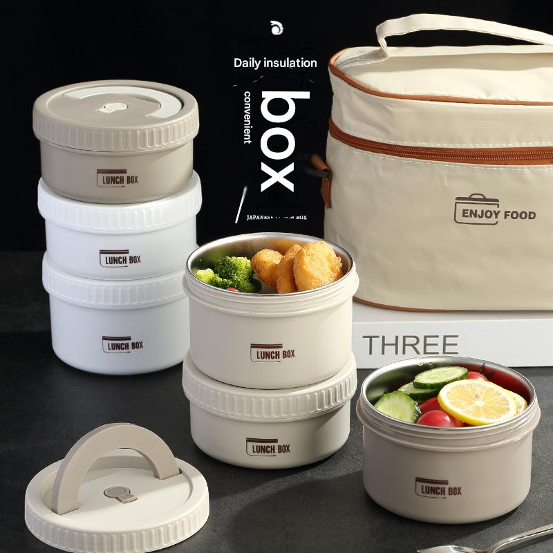 Stainless Steel Insulated Lunch Box For Office Workers, Microwaveable Large-capacity Heating Special Lunch Box, Multi-layer Lunch Box