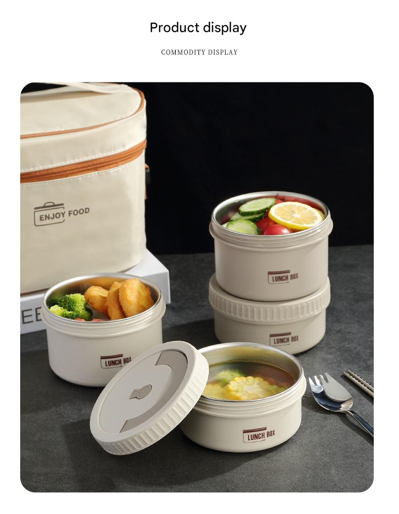 Stainless Steel Insulated Lunch Box For Office Workers, Microwaveable Large-capacity Heating Special Lunch Box, Multi-layer Lunch Box