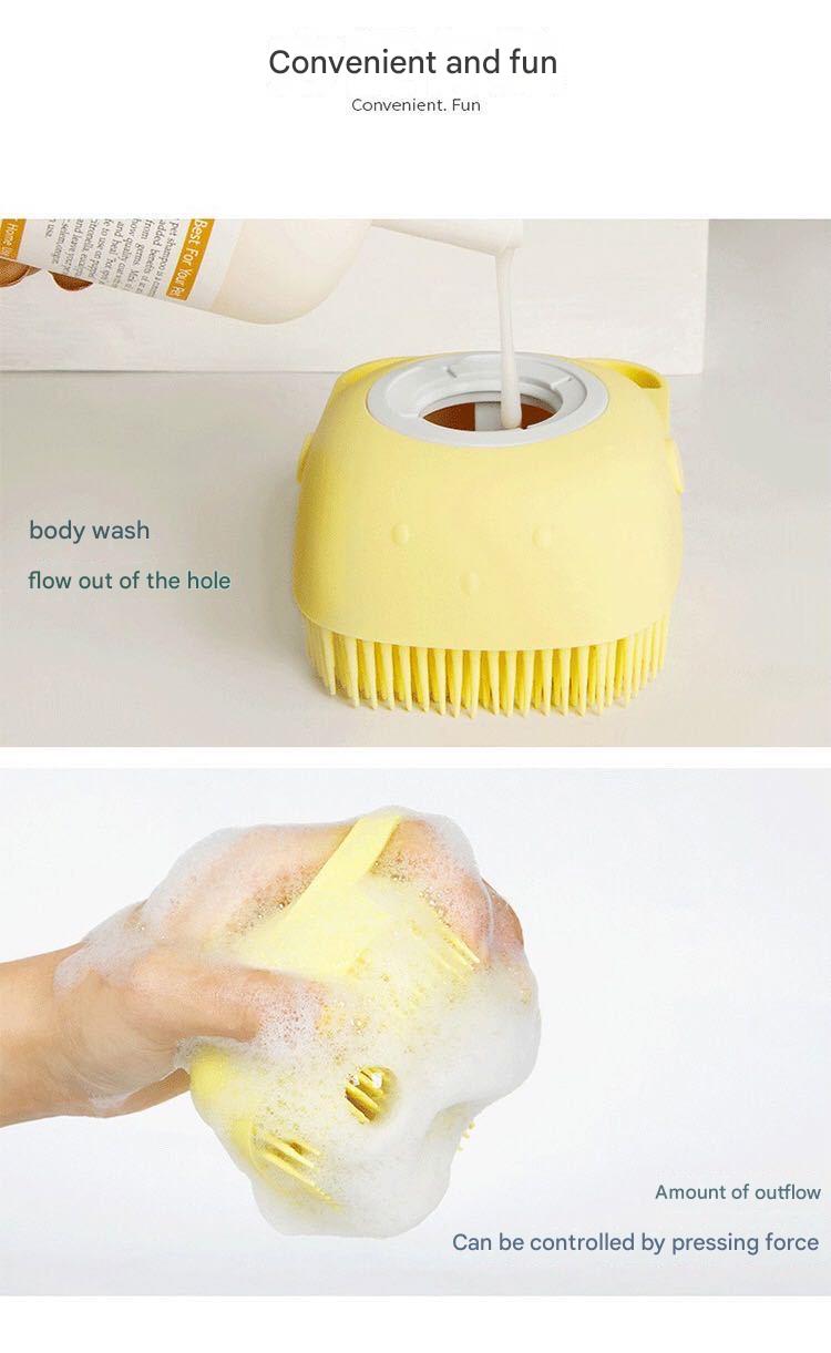 Bath Household Silicone Bath Brush, Bath Artifact Massage Brush