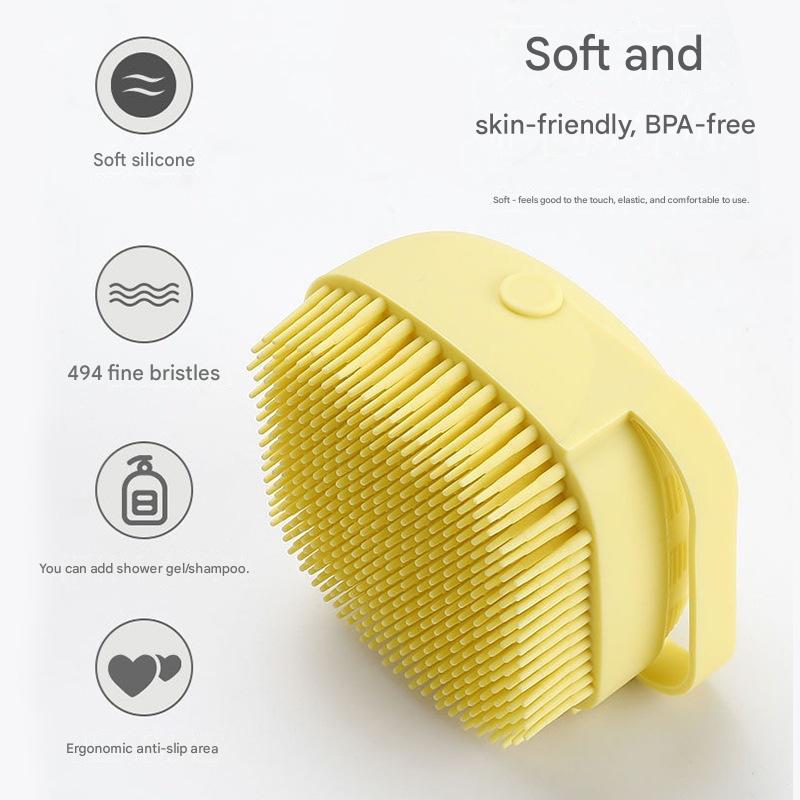 Bath Household Silicone Bath Brush, Bath Artifact Massage Brush