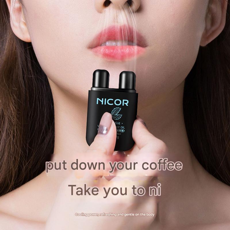 Nicor Nasal Congestion Nasal Relief Tool Mint Nasal Inhaler To Refresh During Class and Drive, Double-hole Wake-up Stick To Stay Up Late and Prevent Sleepiness