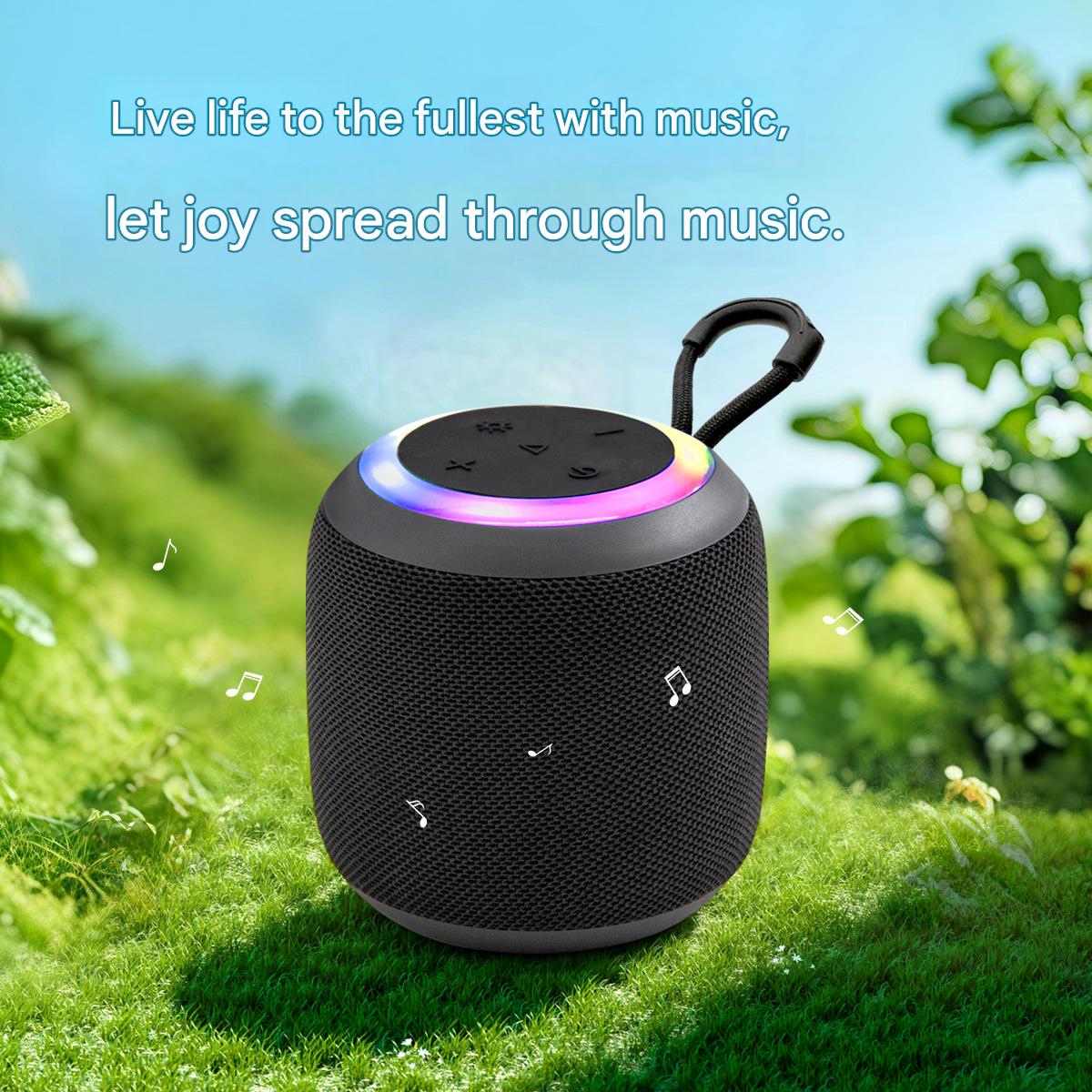Cross-border Hot-selling Cylindrical Small Speaker Portable Bluetooth Speaker, Outdoor Sports Lanyard Wireless Mini Bluetooth Speaker